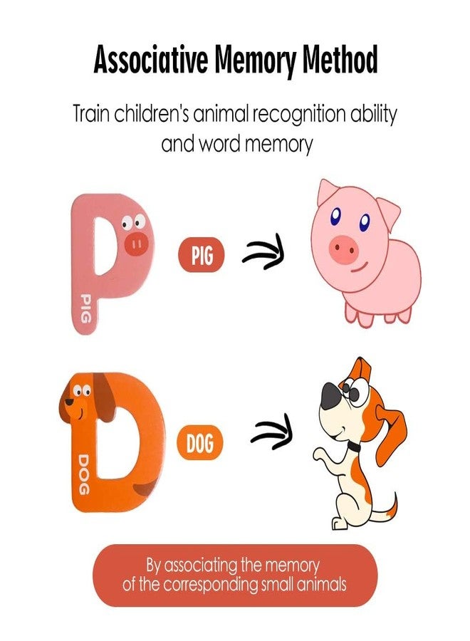 JCREN Jumbo Magnetic Letters Animals Alphabet Toys,Fridge Magnets Stick Large ABC Alphabet Uppercase Toy Set Preschool Learning Spelling Refrigerator Gift for 3 4 5 Year Old Toddler Kids Boys Girls - Image 4